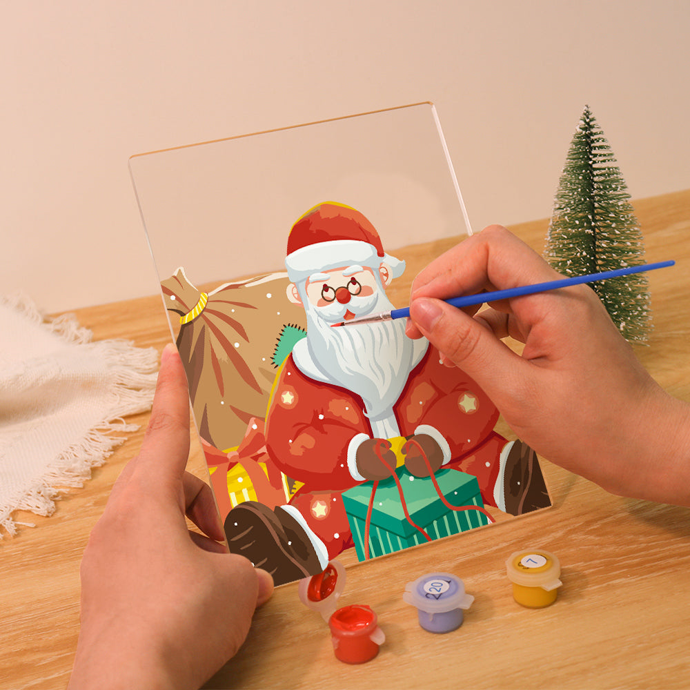 LED Santa with Gifts Paint by Numbers Kit