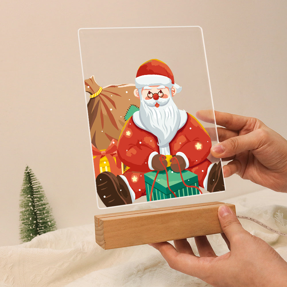 LED Santa with Gifts Paint by Numbers Kit