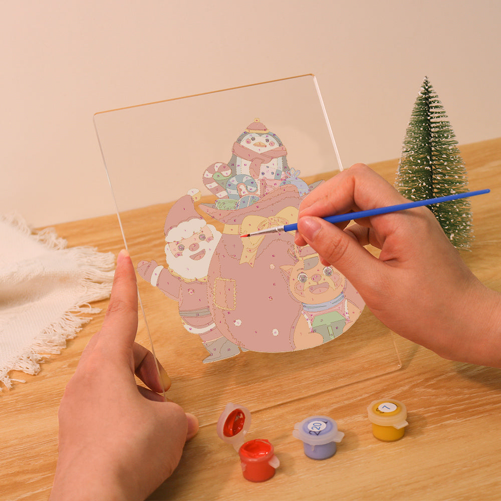 LED Santa’s Gift Bag Paint by Numbers Kit