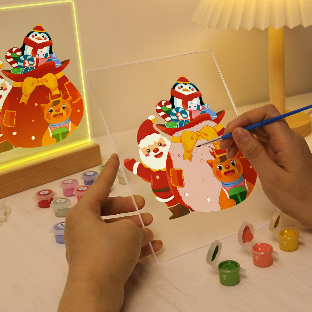 LED Santa’s Gift Bag Paint by Numbers Kit