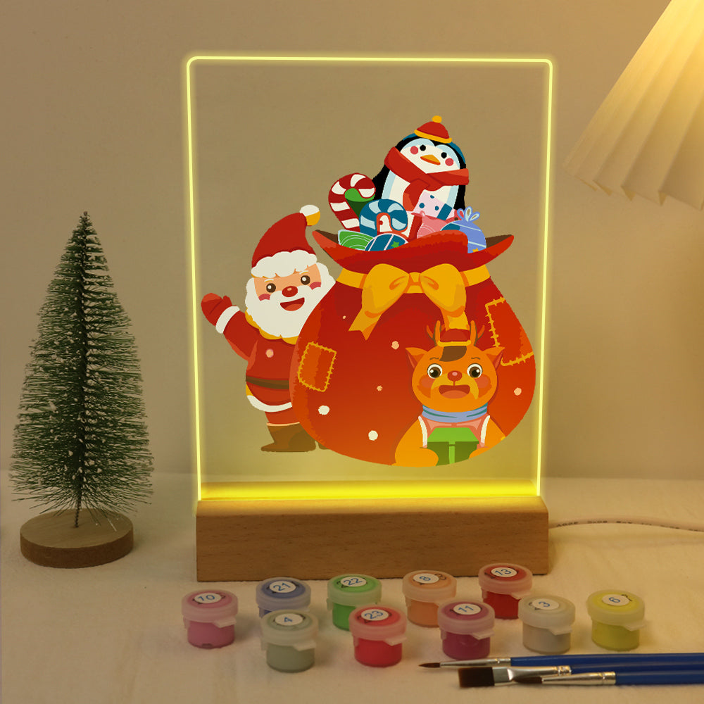 LED Santa’s Gift Bag Paint by Numbers Kit