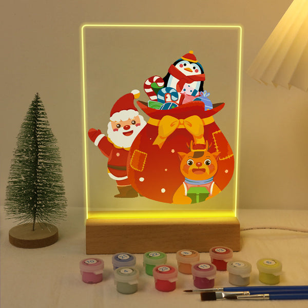 LED Santa’s Gift Bag Paint by Numbers Kit