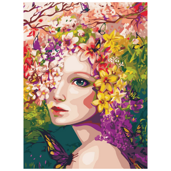 Lady Flower - Paint By Numbers Kit