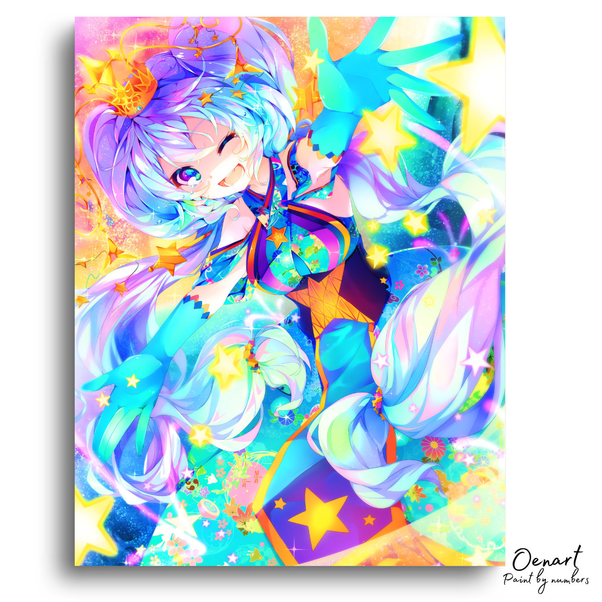 Magical Anime Girl - Anime Paint By Numbers Kit