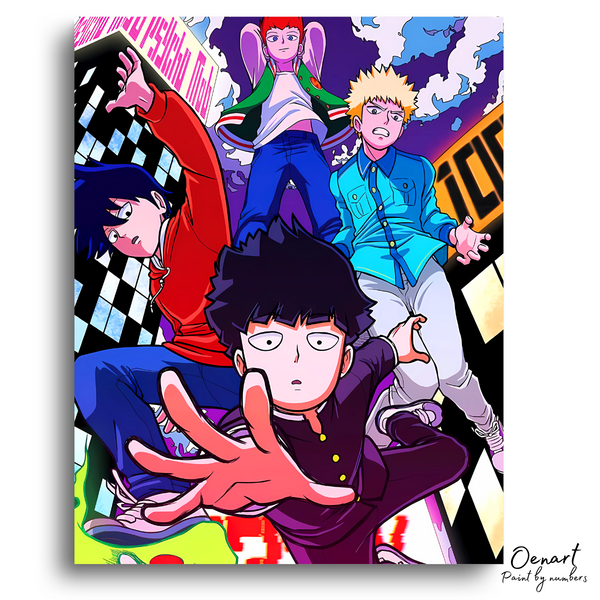 Mob Psycho 100 Art - Anime Paint By Numbers Kit