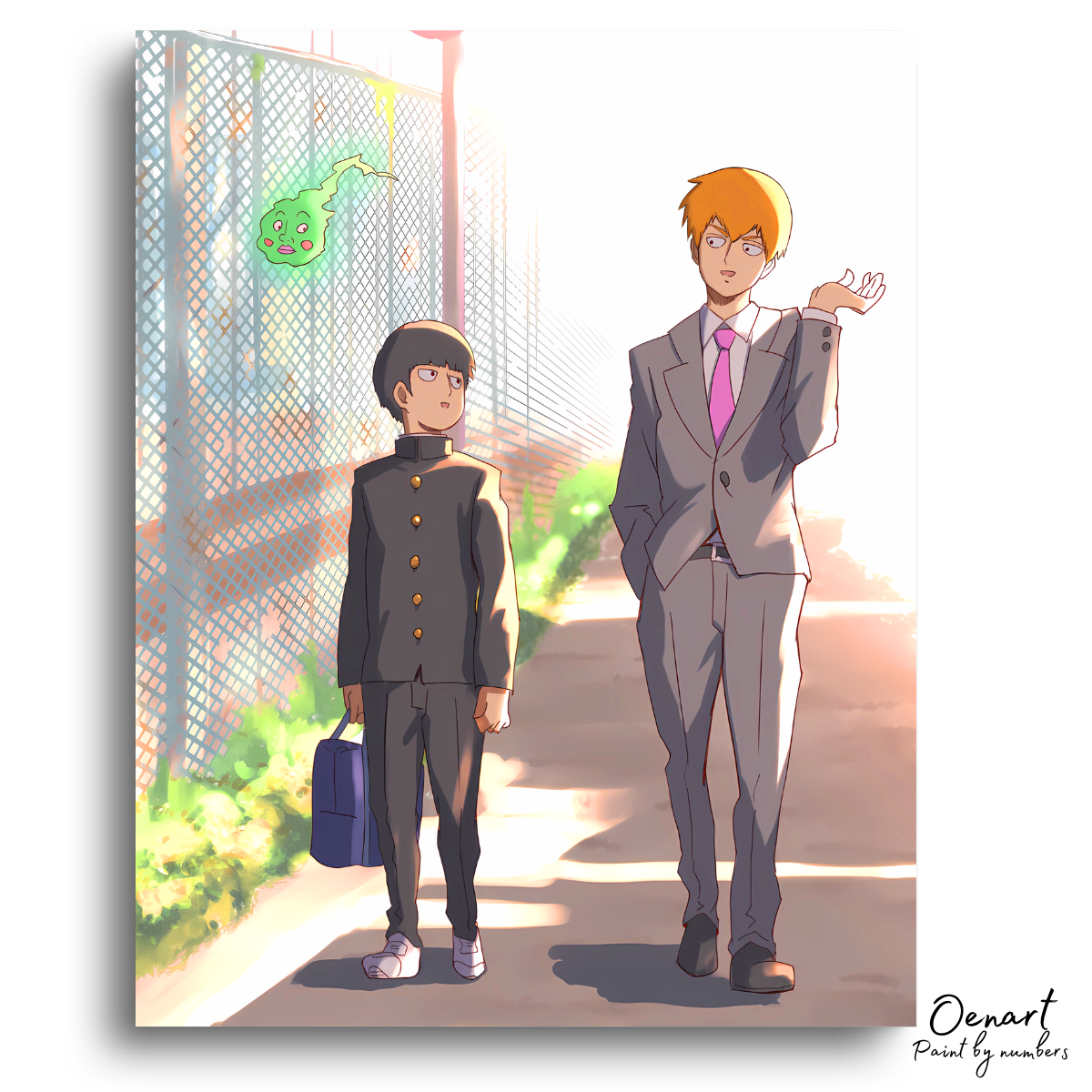 Mob Psycho 100: Mob Ekubo & Reigen - Anime Paint By Numbers Kit