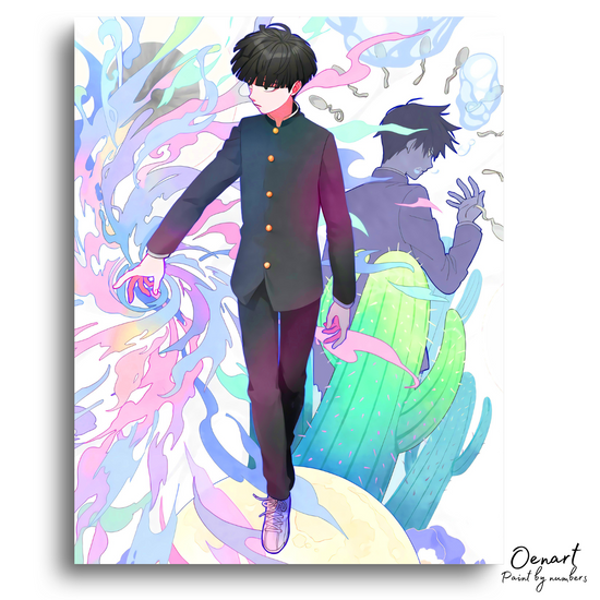 Mob Psycho 100: Mob and Ritsu - Anime Diamond Painting