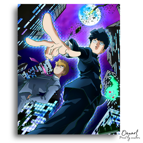 Mob Psycho 100: Shigeo Ekubo & Reigen - Anime Diamond Painting