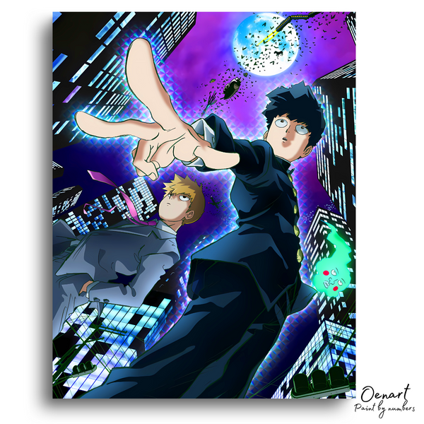 Mob Psycho 100: Shigeo Ekubo & Reigen - Anime Paint By Numbers Kit