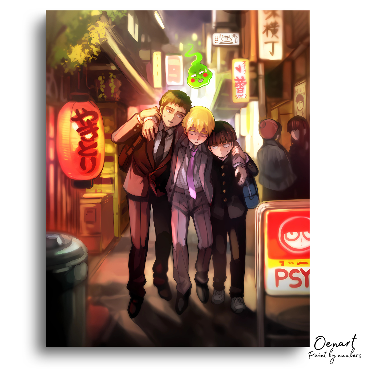 Mob Psycho 100: Shigeo Ekubo and Reigen - Anime Paint By Numbers Kit