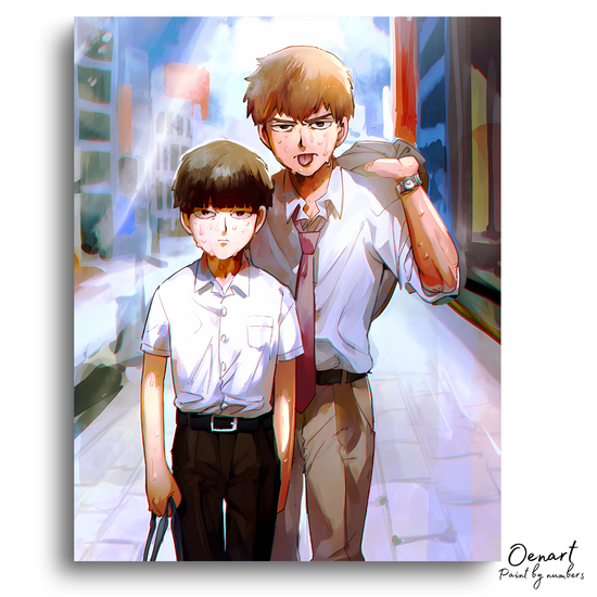 Mob Psycho 100: Shigeo Kageyama & Reigen - Anime Diamond Painting