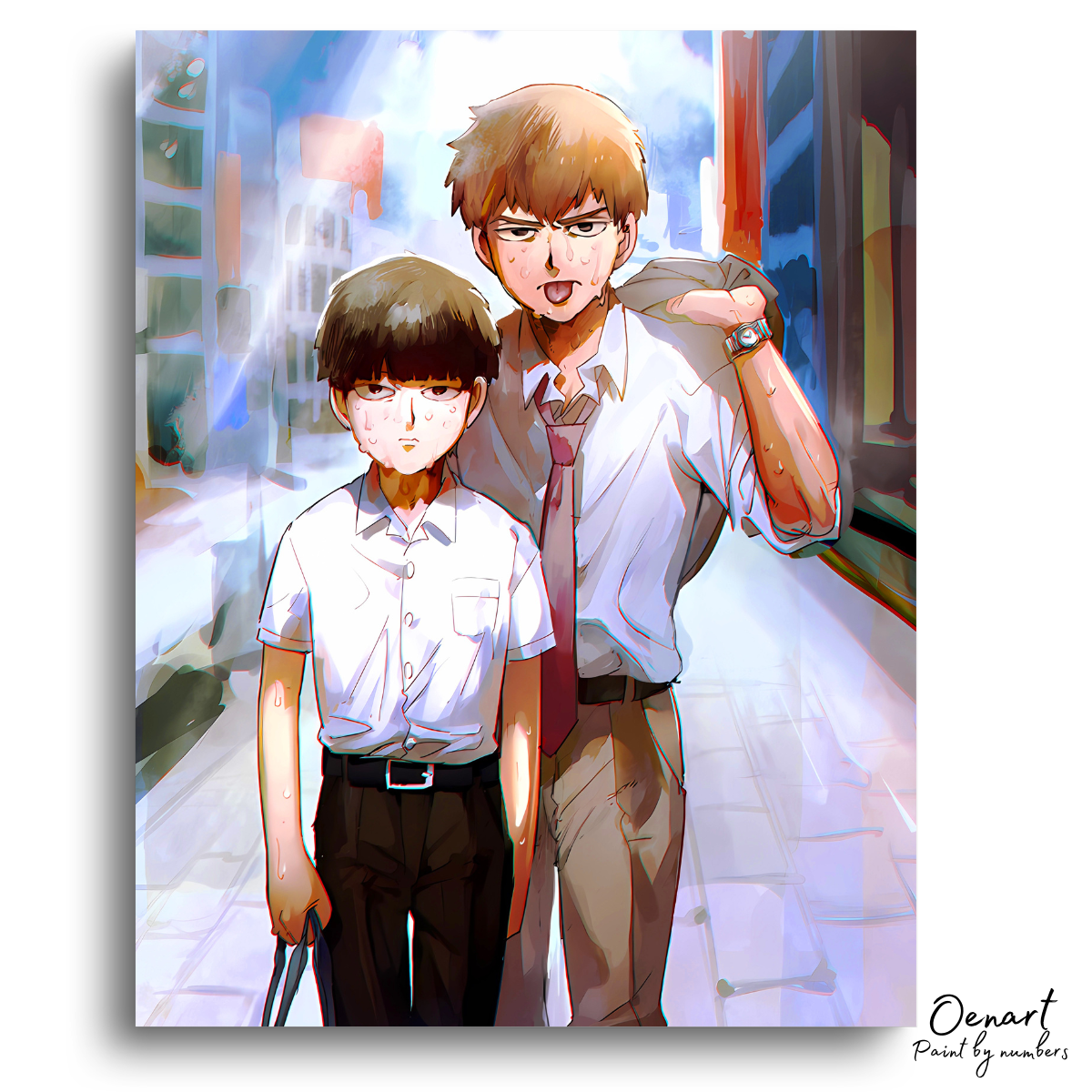 Mob Psycho 100: Shigeo Kageyama & Reigen - Anime Paint By Numbers Kit