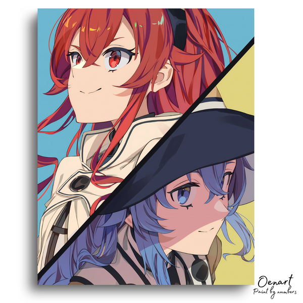 Mushoku Tensei Jobless Reincarnation: Roxy & Eris - Anime Paint By Numbers Kit