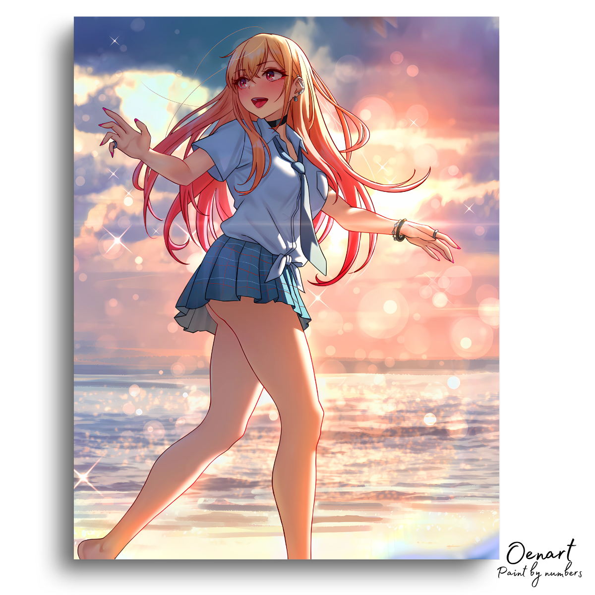 My Dress Up Darling: Marin at The Beach - Anime Paint By Numbers Kit