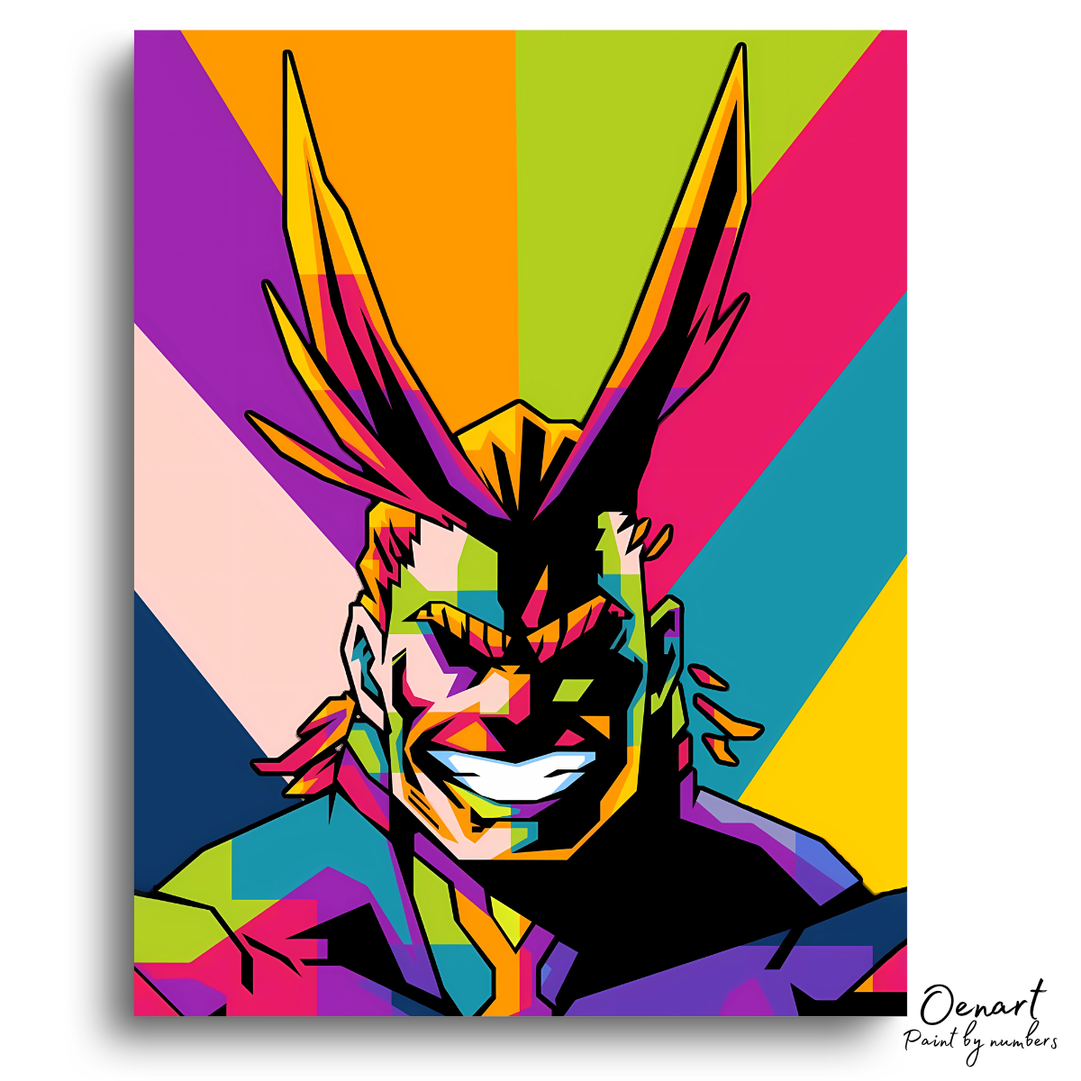 My Hero Academia: All Might Wpap Pop Art - Anime Paint By Numbers Kit