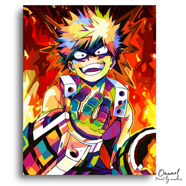 My Hero Academia: Bakugou Explosion - Anime Paint By Numbers Kit