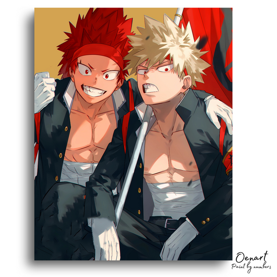 My Hero Academia: Bakugou and Red Riot - Anime Paint By Numbers Kit