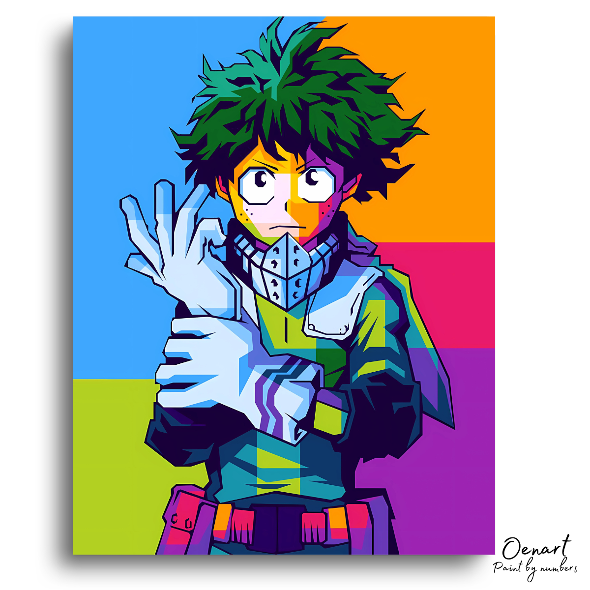 My Hero Academia: Deku Wpap Pop Art - Anime Paint By Numbers Kit