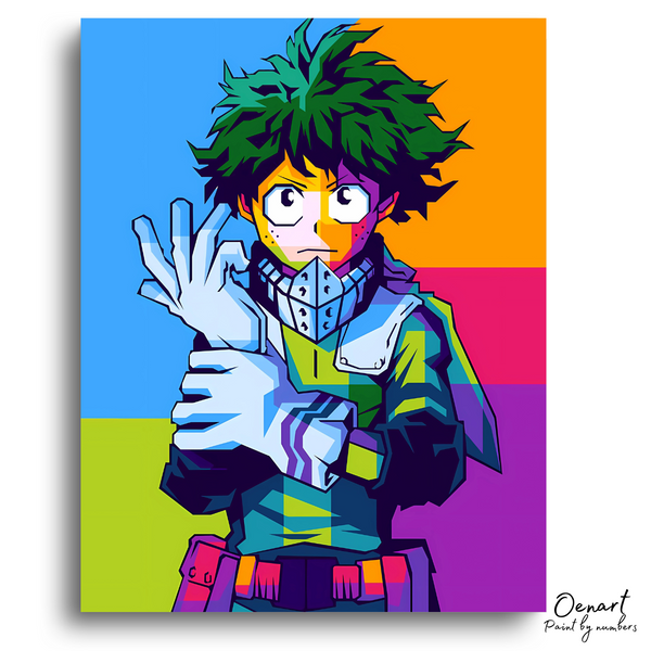 My Hero Academia: Deku Wpap Pop Art - Anime Paint By Numbers Kit