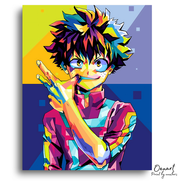 My Hero Academia: Izuku Midoriya Pop Art - Anime Paint By Numbers Kit