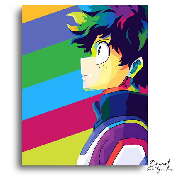 My Hero Academia: Izuku Midoriya Wpap Pop Art - Anime Paint By Numbers Kit