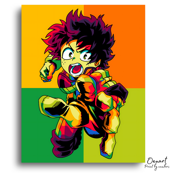 My Hero Academia: Midoriya Fighting Pop Art - Anime Paint By Numbers Kit