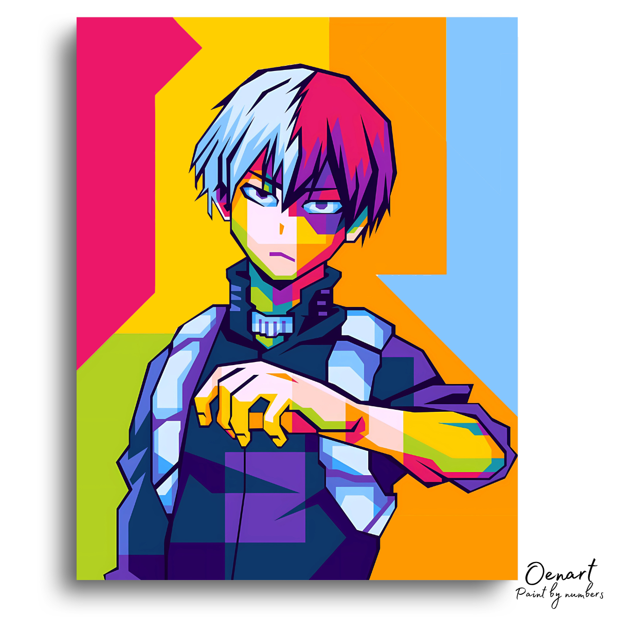 My Hero Academia: Shouto Todoroki Pop Art - Anime Paint By Numbers Kit