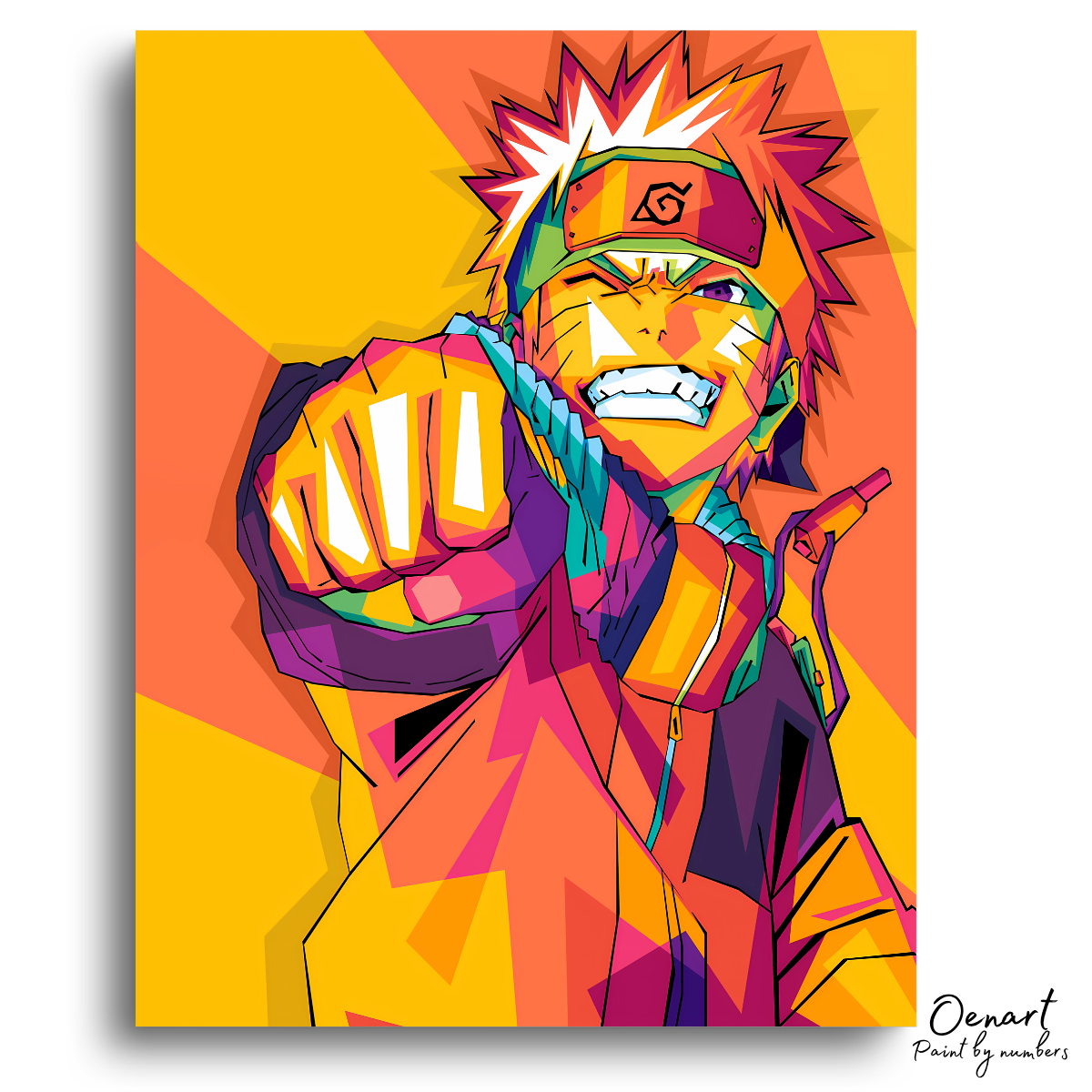 Naruto Pop Art - Anime Paint By Numbers Kit