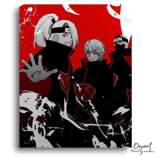 Naruto Shippuden: Akatsuki D1 - Anime Paint By Numbers Kit