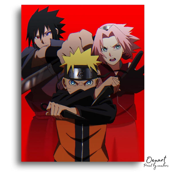 Naruto Shippuden: Fight Mode - Anime Paint By Numbers Kit