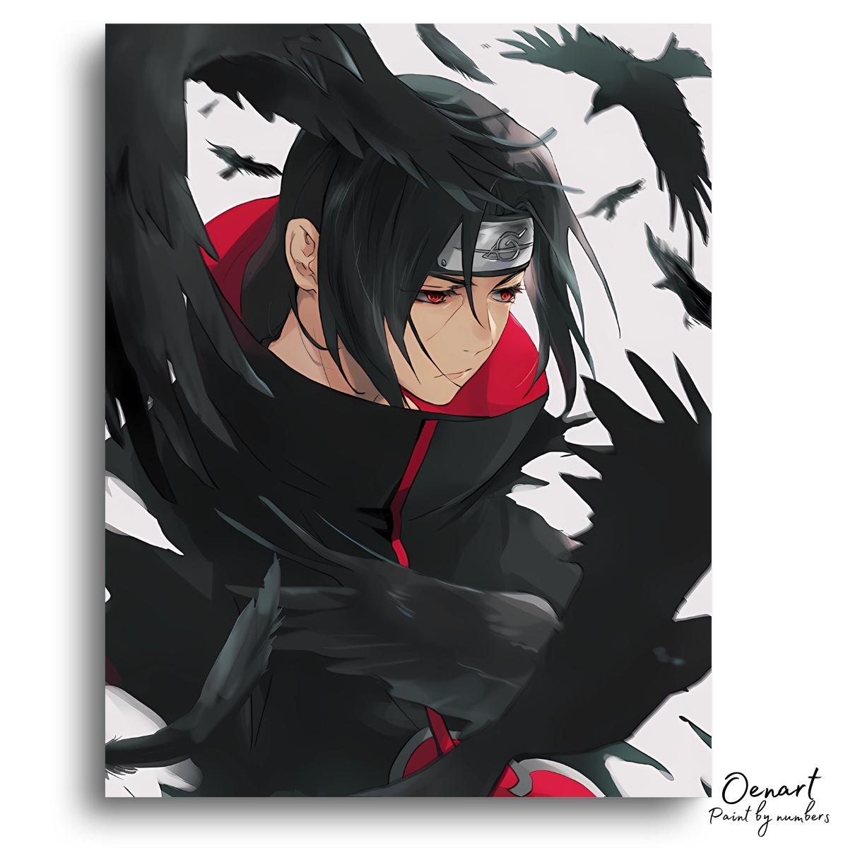 Naruto Shippuden: Itachi with Crows - Anime Paint By Numbers Kit