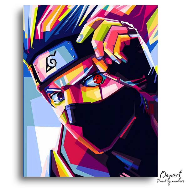 Naruto Shippuden: Kakashi Pop Art - Anime Paint By Numbers Kit