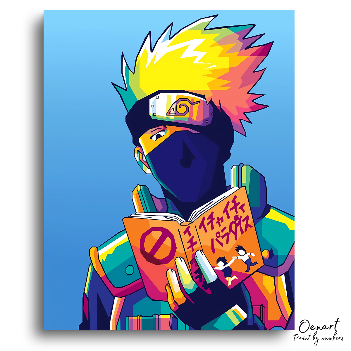 Naruto Shippuden: Kakashi Pop Art - Anime Paint By Numbers Kit