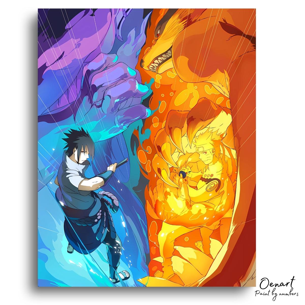 Naruto Shippuden: Kurama vs Susanoo - Anime Paint By Numbers Kit