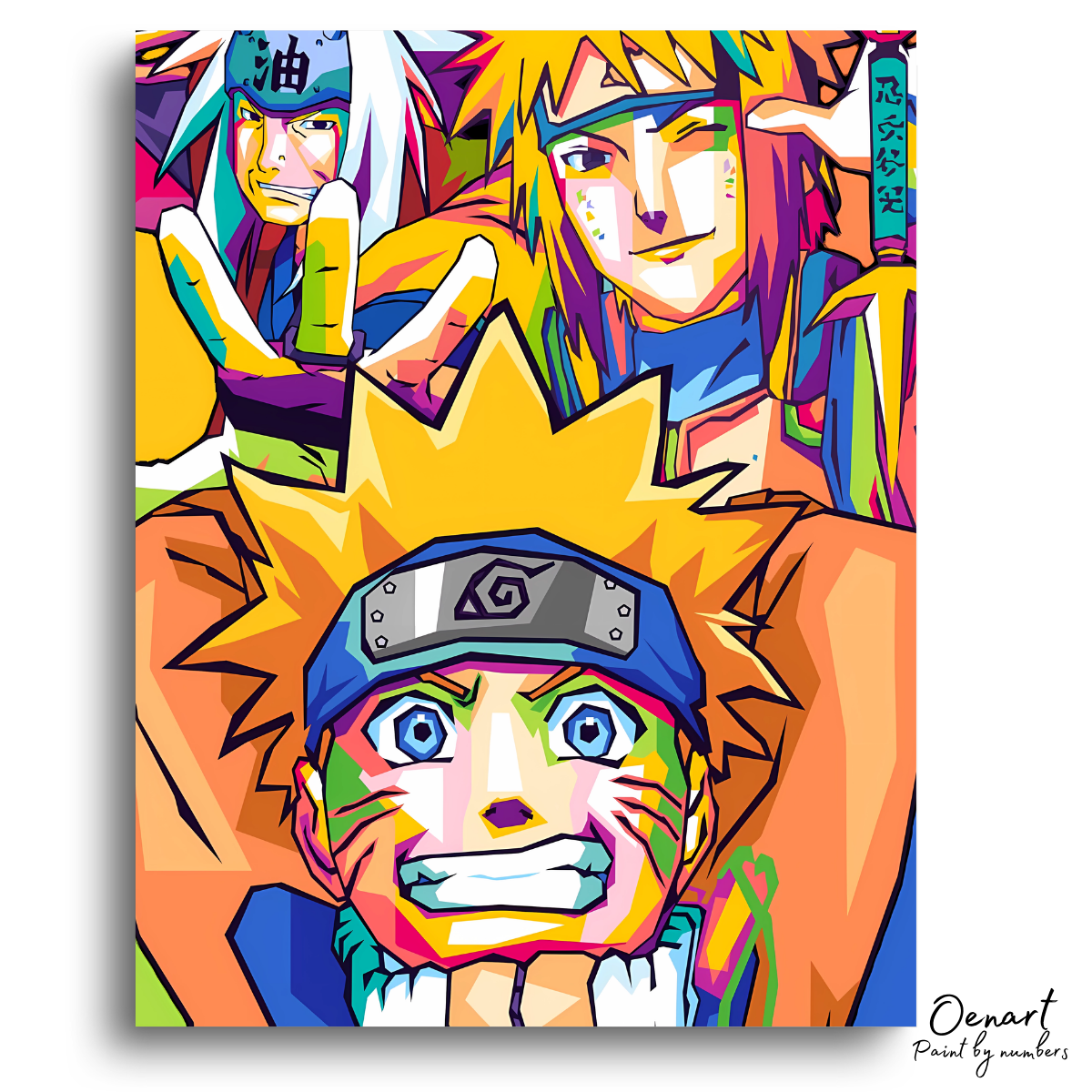 Naruto Shippuden: Naruto Minato and Jiraiya - Anime Paint By Numbers Kit