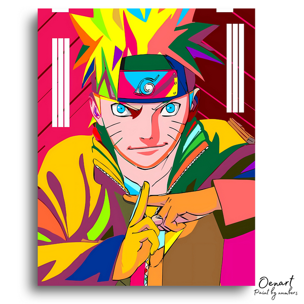 Naruto Shippuden: Naruto Pop Art - Anime Paint By Numbers Kit