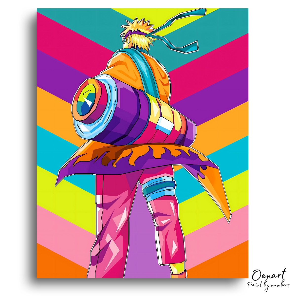 Naruto Shippuden: Naruto Sage Mode Pop Art - Anime Paint By Numbers Kit