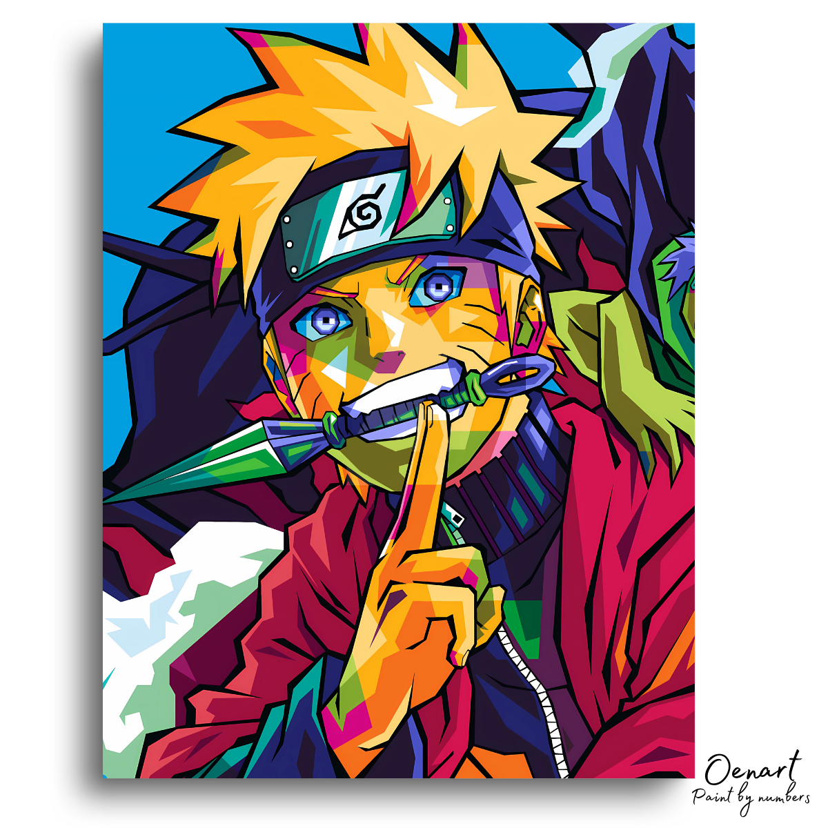 Naruto Shippuden: Naruto Sage Mode Pop Art - Anime Paint By Numbers Kit