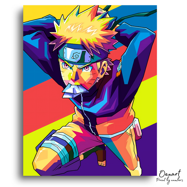 Naruto Shippuden: Naruto Uzumaki Pop Art - Anime Paint By Numbers Kit