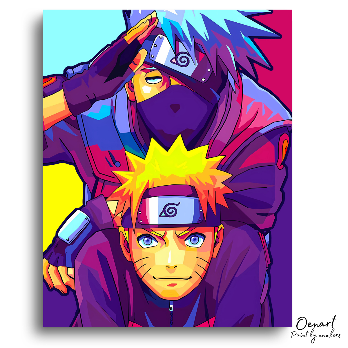 Naruto Shippuden: Naruto and Kakashi - Anime Paint By Numbers Kit