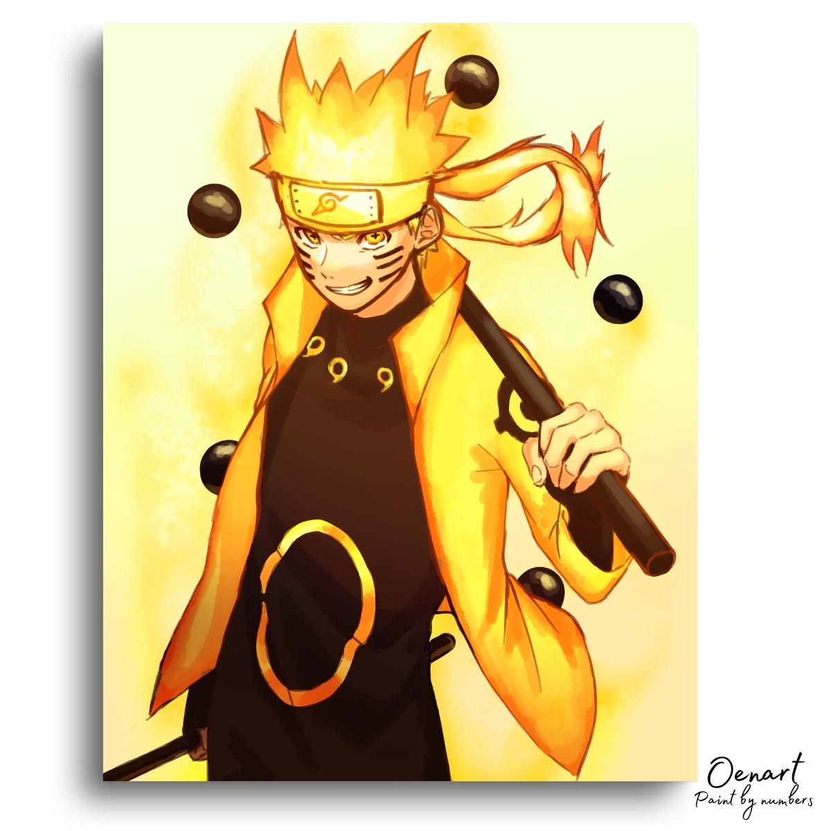 Naruto Shippuden: Nine Tails Chakra Mode - Anime Paint By Numbers Kit