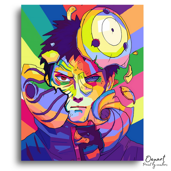 Naruto Shippuden: Obito Cracked Mask - Anime Diamond Painting