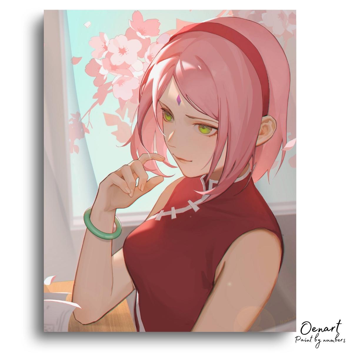 Naruto Shippuden: Sakura Portrait - Anime Paint By Numbers Kit