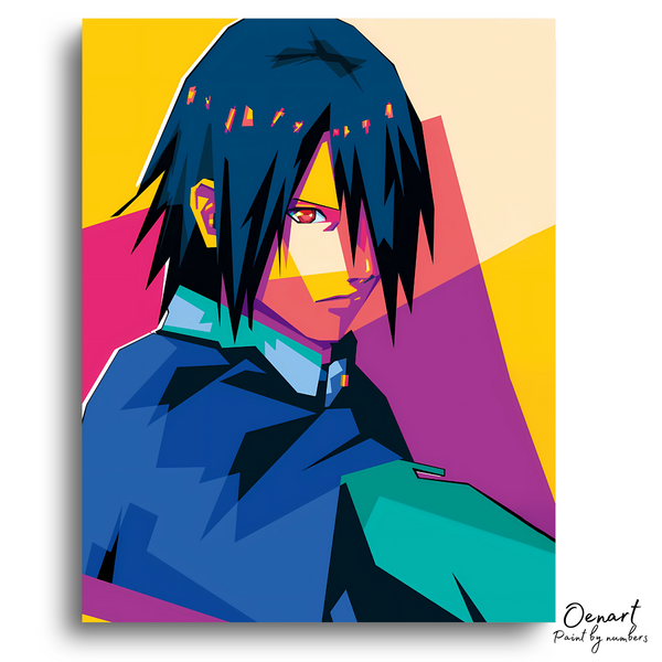 Naruto Shippuden: Sasuke Pop Art - Anime Paint By Numbers Kit