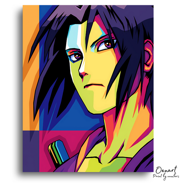 Naruto Shippuden: Uchiha Sasuke Wpap Pop Art - Anime Paint By Numbers Kit