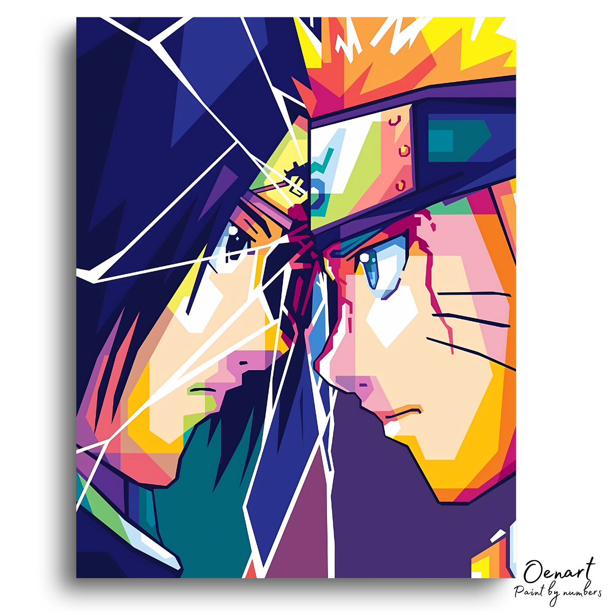 Naruto vs Sasuke - Anime Paint By Numbers Kit