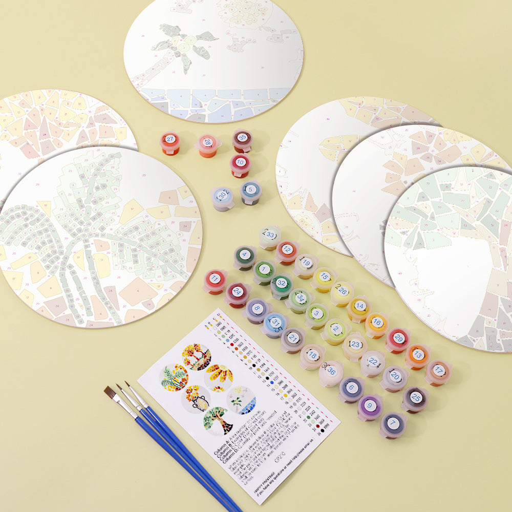 Nature-Inspired Mosaic Placemat Paint Kit