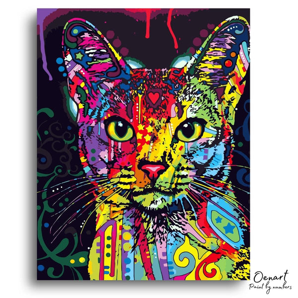 Neon Cat: Paint By Numbers Kit