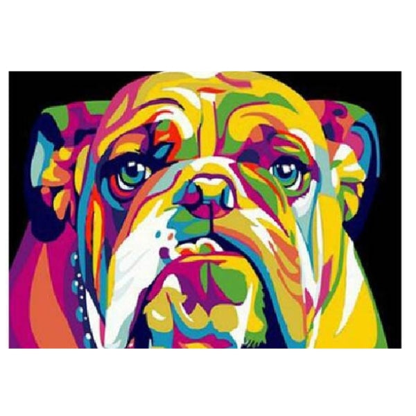 Neon Dog: Paint By Numbers Kit