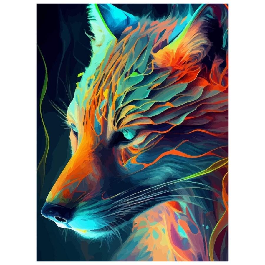 Neon Fox: Paint By Numbers Kit